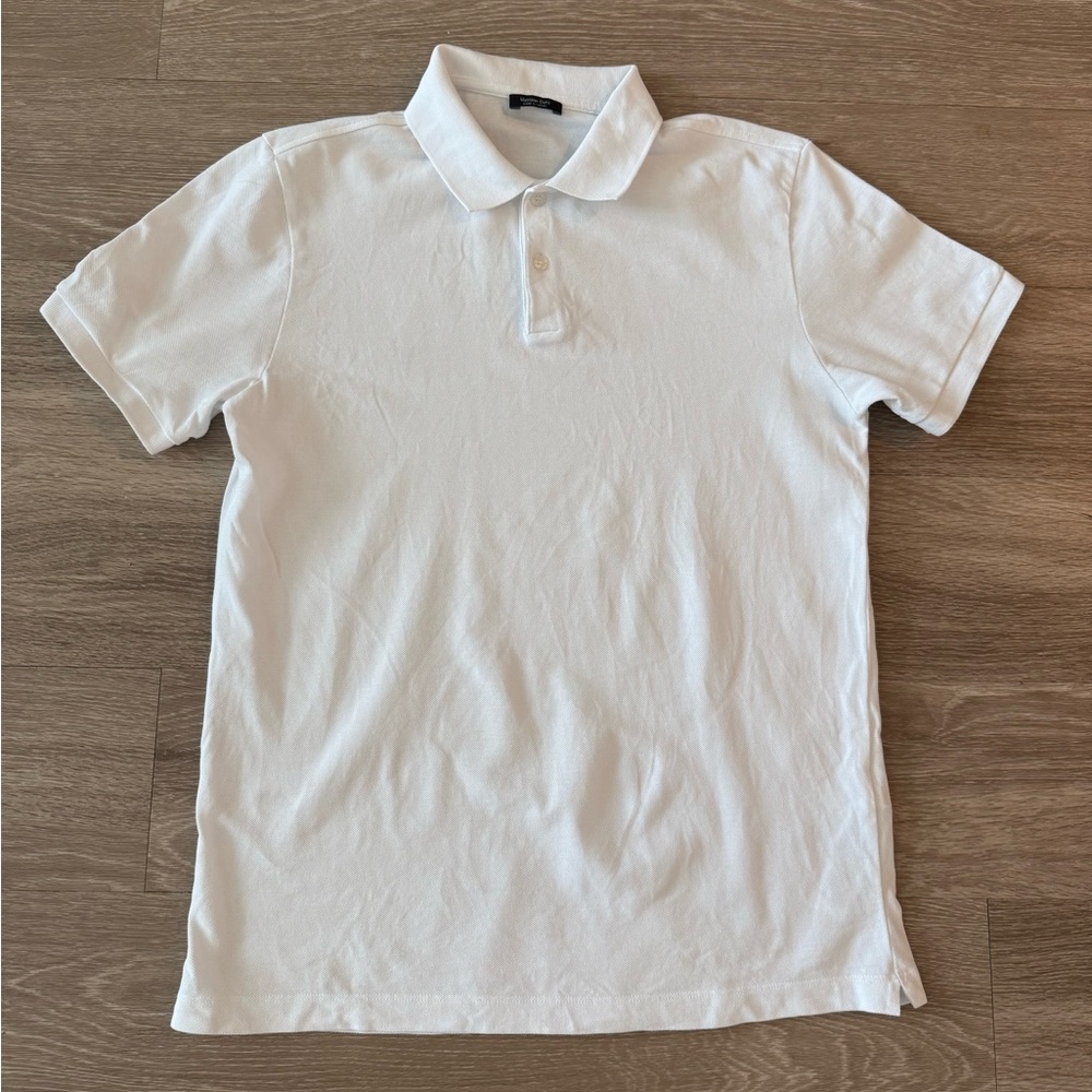 Massimo Dutti White Polo Shirt